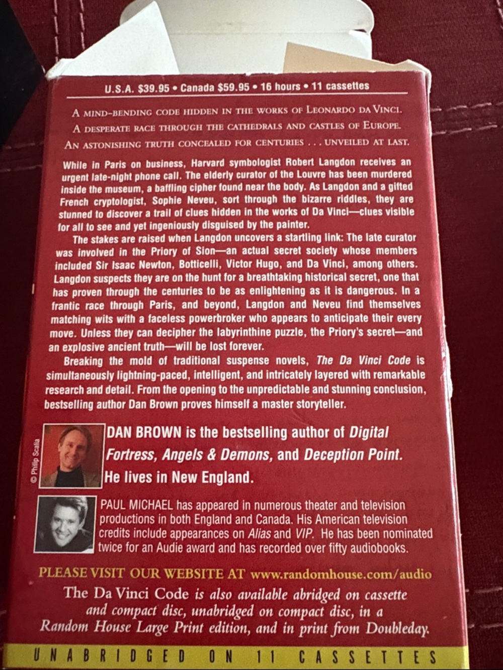 🌟 VINTAGE: The Da Vinci Code Audio Cassette Box Set (11 Cassette Tapes) - Picture 5 of 6